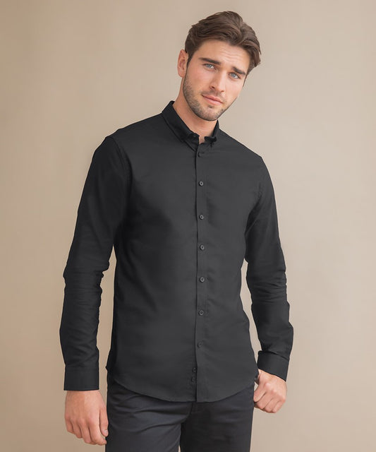 Henbury Modern Long Sleeve Oxford Shirt