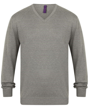 Henbury 12 Gauge V-Neck Jumper