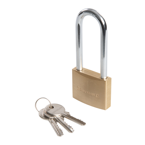 Silverline Brass Padlock Long Shackle