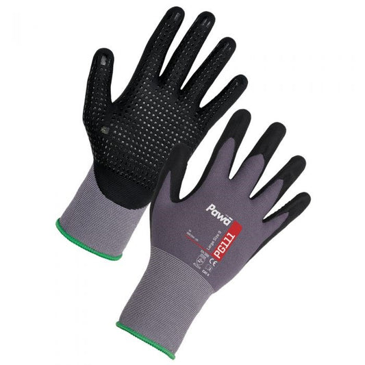 Pawa Breathable Dotted Nitrile Foam Palm Coated Glove