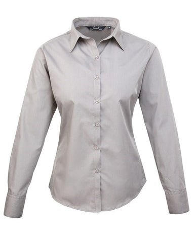 Premier Women's Long Sleeve Poplin Blouse