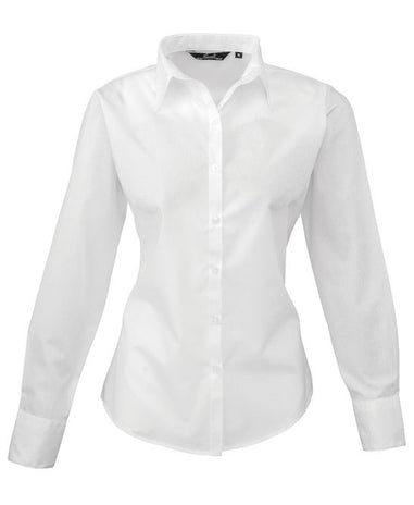 Premier Women's Long Sleeve Poplin Blouse