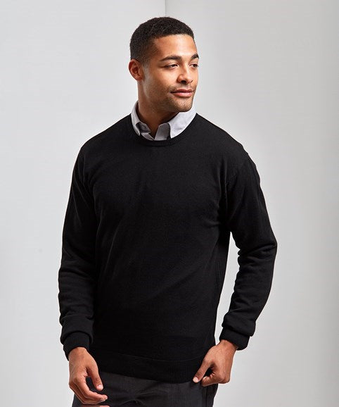 Premier Crew Neck Cotton-Rich Knitted Sweater