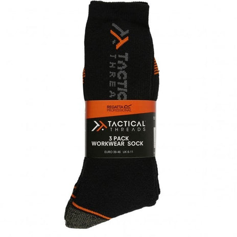 Regatta Tactical Socks Black - 3 Pair Pack