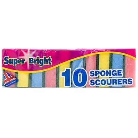 Sponge Scourer Small Superbright Pack Of 10