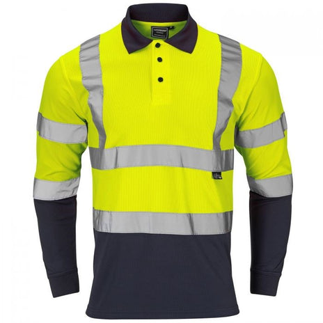 Supertouch Hi-Vis Two-Tone Long Sleeve Polo Shirt